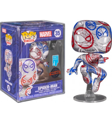 PATRIOTIC AGE SPIDER MAN WITH CASE PROTECTOR / MARVEL AVENGERS / FIGURINE FUNKO POP / EXCLUSIVE SPECIAL EDITION