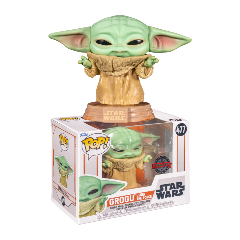 GROGU USING THE FORCE / STAR WARS THE MANDALORIAN / FIGURINE FUNKO POP / EXCLUSIVE SPECIAL EDITION
