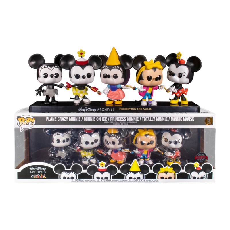 Pack De 5 Figurines Minnie Mouse 50 Th Anniversary / Mickey Mouse