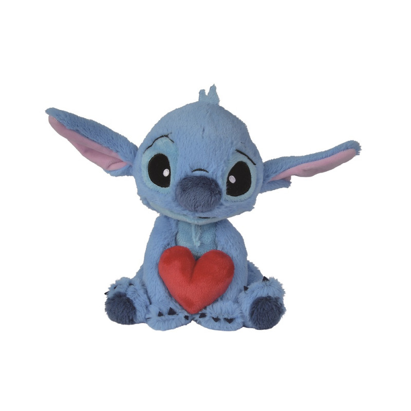 PELUCHE STITCH AVEC COEUR 25CM / LILO ET STITCH / SIMBA TOYS