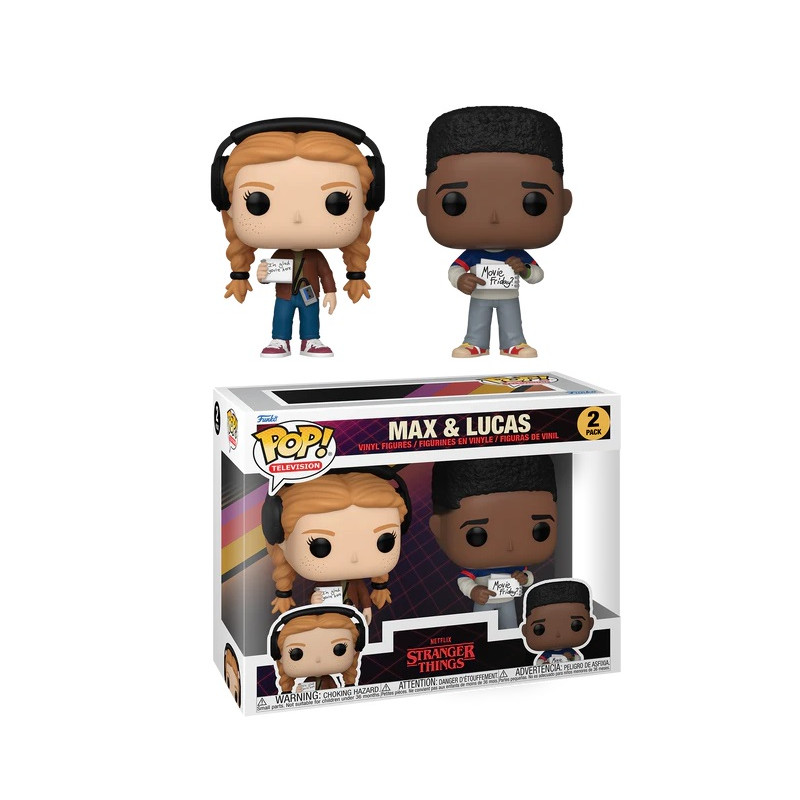 2 PACK MAX ET LUCAS / STRANGER THINGS / FIGURINE FUNKO POP