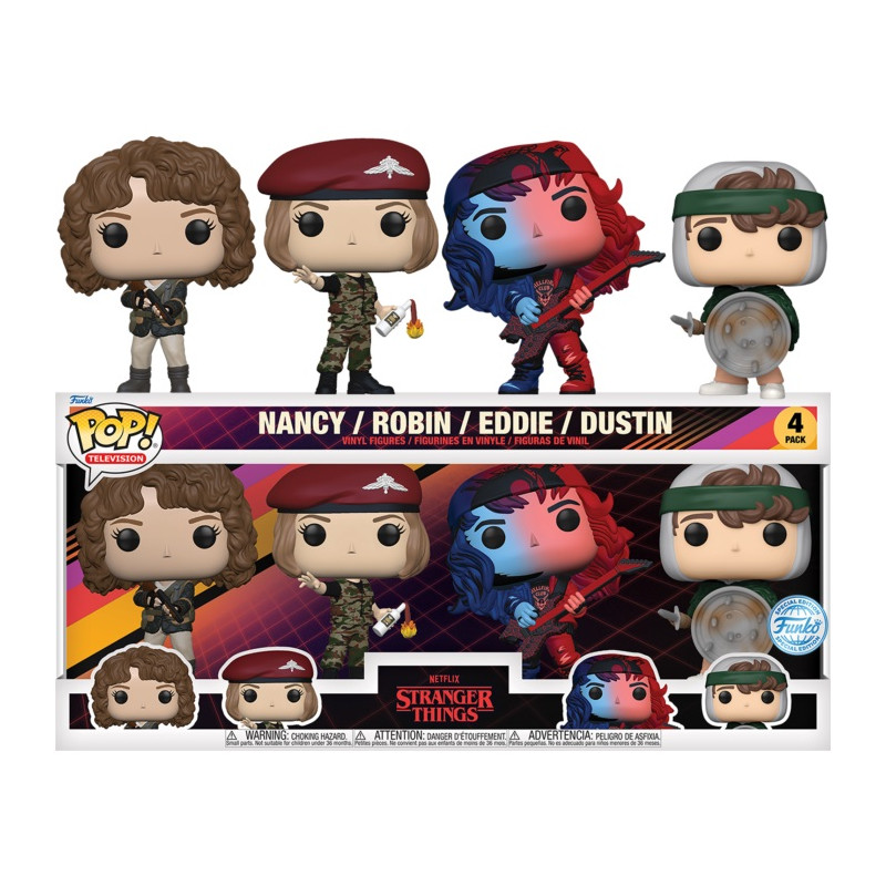 4 PACK STRANGER THINGS SAISON 4 / STRANGER THINGS / FIGURINE FUNKO POP / EXCLUSIVE SPECIAL EDITION