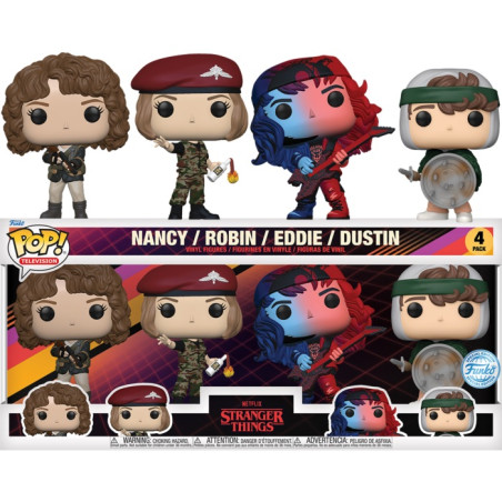 4 PACK STRANGER THINGS SAISON 4 / STRANGER THINGS / FIGURINE FUNKO POP / EXCLUSIVE SPECIAL EDITION