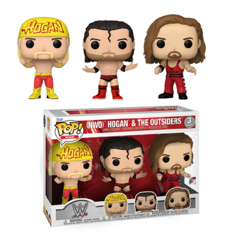 3 PACK HULK HOGAN AND THE OUTSIDERS / WWE / FIGURINE FUNKO POP