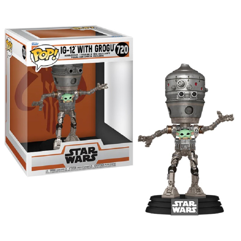 IG-12 WITH GROGU OVERSIZED / STAR WARS THE MANDALORIAN / FIGURINE FUNKO POP