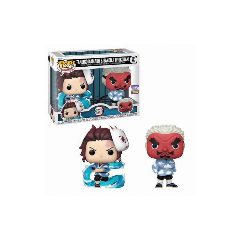 2 PACK TANJIRO KAMADO ET SAKONJI UROKODAKI / DEMON SLAYER / FIGURINE FUNKO POP / EXCLUSIVE SDCC 2023