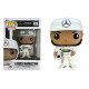 LEWIS HAMILTON WITH HELMET IN WHITE SUIT / MERCEDES / FIGURINE FUNKO POP