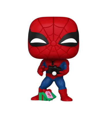 SPIDER-MAN WITH OPEN GIFT / MARVEL HOLIDAY SERIES 4 / FIGURINE FUNKO POP