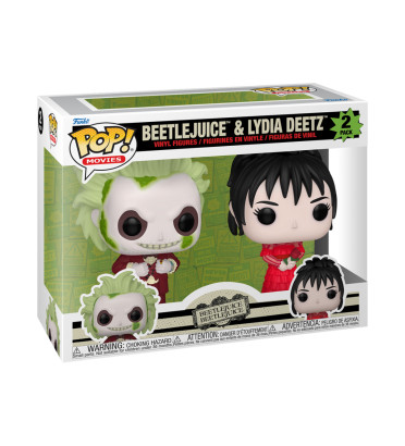 2 PACK BEETLEJUICE AND LYDIA DEETZ / BEETLEJUICE 2 / FIGURINE FUNKO POP