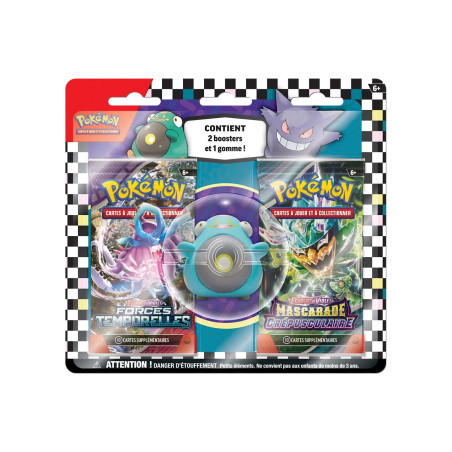 PACK DE 2 BOOSTERS AVEC GOMMES RENTREE DES CLASSES 2024 / CARTE POKEMON VF