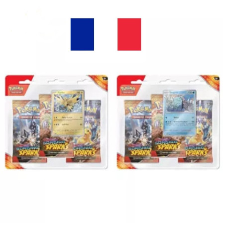 PACK DE 3 BOOSTERS ETINCELLES DEFERLANTES EV08 / CARTE POKEMON VF