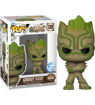 GROOT AS BLACK PANTHER / WE ARE GROOT / FIGURINE FUNKO POP / EXCLUSIVE SPECIAL EDITION