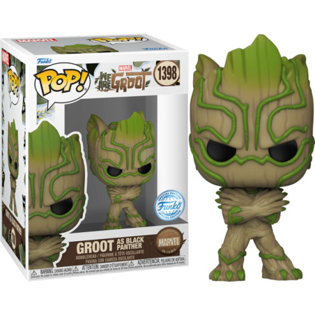 GROOT AS BLACK PANTHER / WE ARE GROOT / FIGURINE FUNKO POP / EXCLUSIVE SPECIAL EDITION