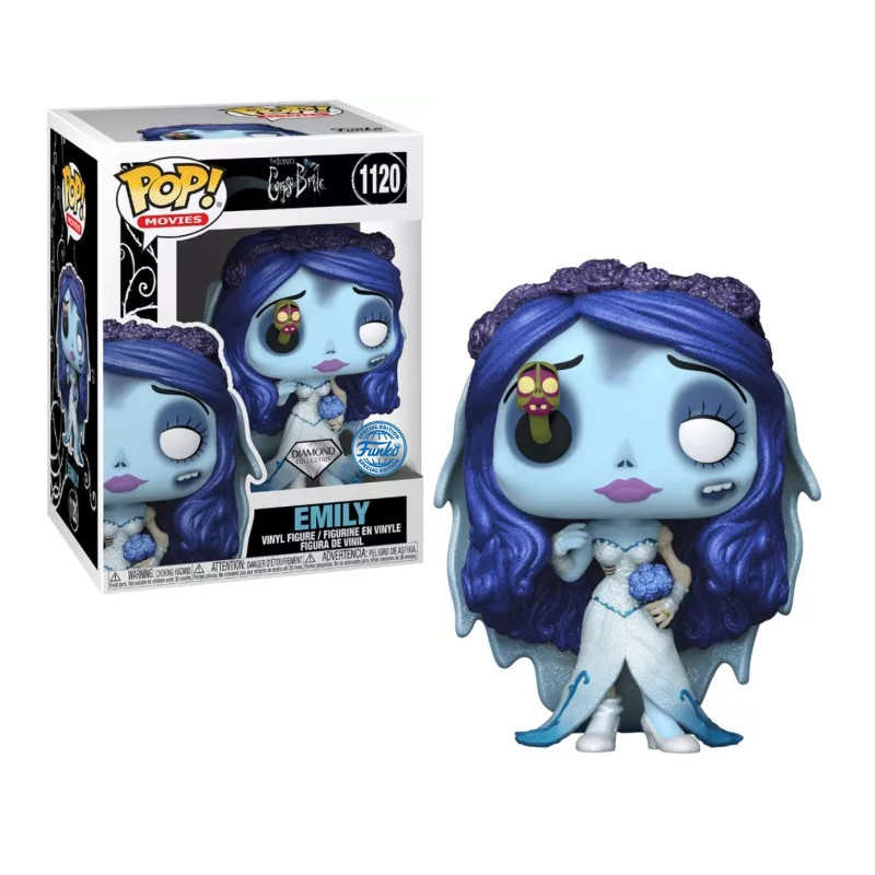 EMILY AVEC ASTICOT / CORPSE BRIDE / FIGURINE FUNKO POP / EXCLUSIVE SPECIAL EDITION / DIAMOND