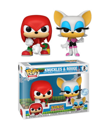 2 PACK KNUCKLES AND ROUGE / SONIC / FIGURINE FUNKO POP / EXCLUSIVE SPECIAL EDITION