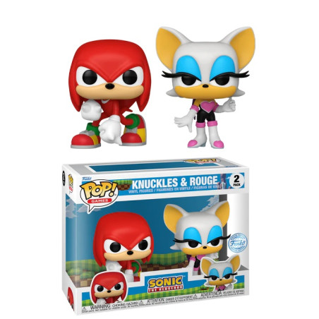 2 PACK KNUCKLES AND ROUGE / SONIC / FIGURINE FUNKO POP / EXCLUSIVE SPECIAL EDITION