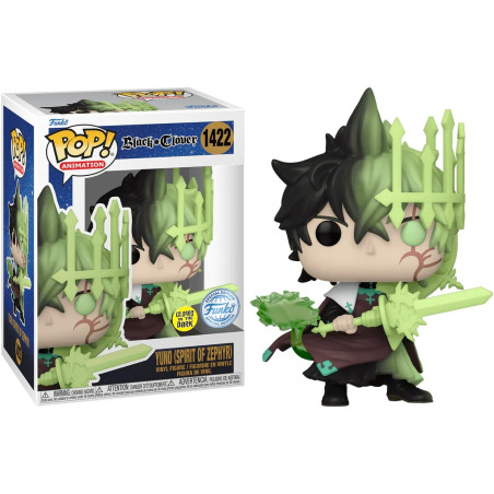 YUNO SPIRIT OF ZEPHYR / BLACK CLOVER / FIGURINE FUNKO POP / EXCLUSIVE SPECIAL EDITION / GITD