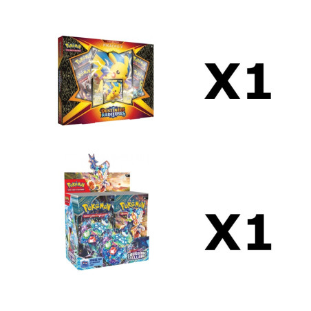 BUNDLE DISPLAY EV07 + 1 COFFRET PIKACHU V DESTINEES RADIEUSES / CARTE POKEMON VF