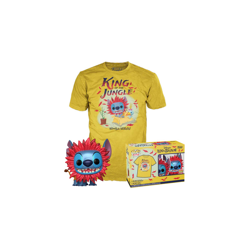 T-SHIRT S AVEC POP STITCH SIMBA / LILO ET STITCH / FIGURINE FUNKO POP