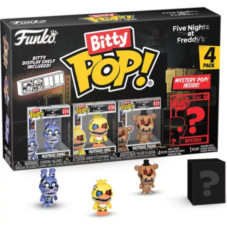 4-PACK NIGHTMARE BONNIE / FIVE NIGHTS AT FREDDY'S / FUNKO BITTY POP