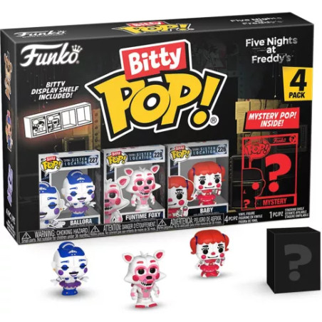 4-PACK BALLORA / FIVE NIGHTS AT FREDDYS / FUNKO BITTY POP