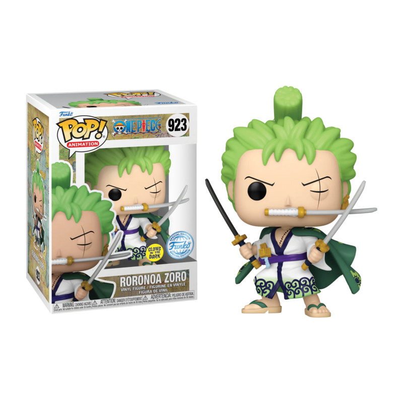 RORONOA ZORO WITH SWORDS / ONE PIECE / FIGURINE FUNKO POP / EXCLUSIVE SPECIAL EDITION / GITD