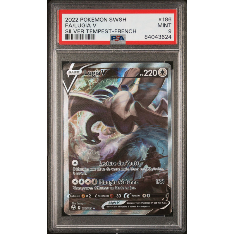 CARTE LUGIA ALTERNATIVE TEMPETE ARGENTEE 186/195 / PSA 9