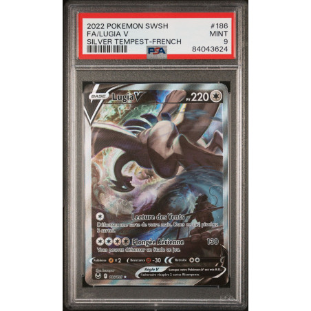 CARTE LUGIA ALTERNATIVE TEMPETE ARGENTEE 186/195 / PSA 9