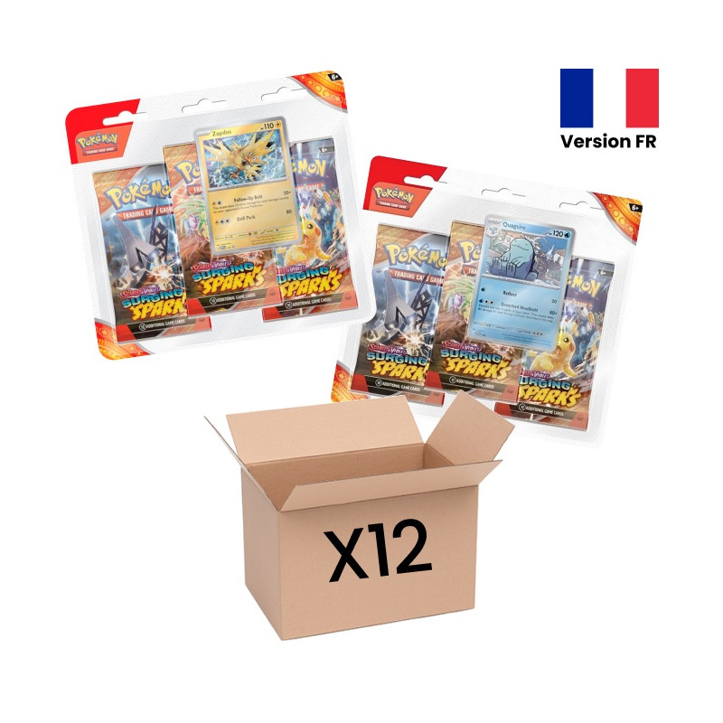 CASE DE 12 TRIPACKS EV08 ETINCELLES DEFERLANTES / CARTE POKEMON VF