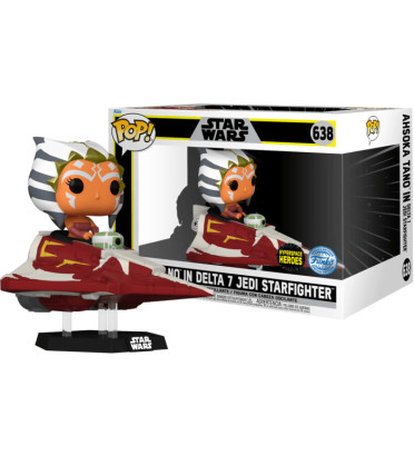 AHSOKA TANO IN DELTA 7 JEDI STARFIGHTER / STAR WARS THE CLONE WARS / FIGURINE FUNKO POP / EXCLUSIVE SPECIAL EDITION