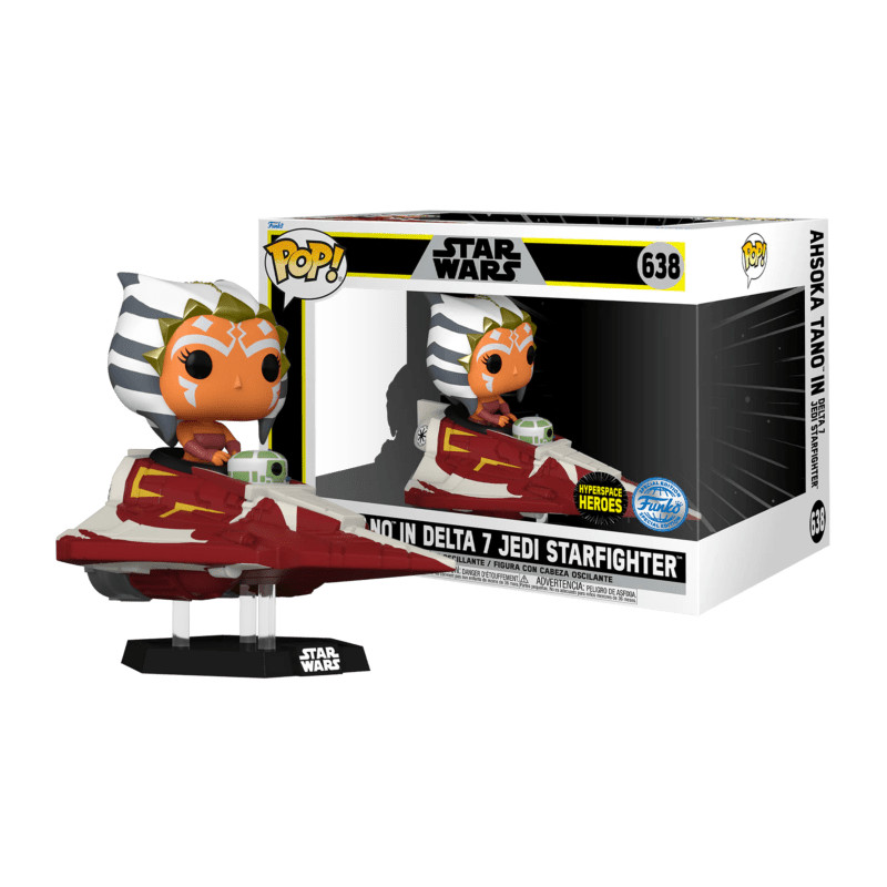 AHSOKA TANO IN DELTA 7 JEDI STARFIGHTER / STAR WARS THE CLONE WARS / FIGURINE FUNKO POP / EXCLUSIVE SPECIAL EDITION