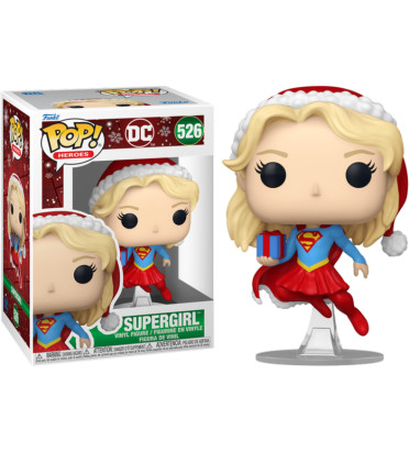 HOLIDAY SUPERGIRL WITH GIFT / DC COMICS / FIGURINE FUNKO POP