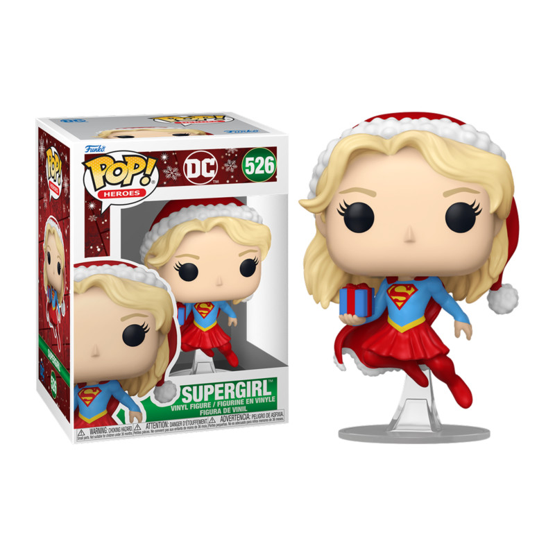 HOLIDAY SUPERGIRL WITH GIFT / DC COMICS / FIGURINE FUNKO POP