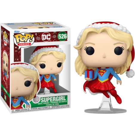 HOLIDAY SUPERGIRL WITH GIFT / DC COMICS / FIGURINE FUNKO POP