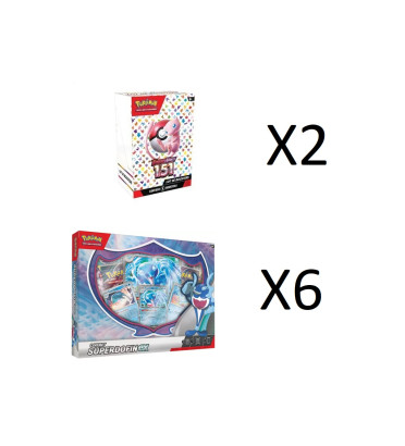 BUNDLE 6 COFFRETS SUPERDOFIN EX + 2 BUNDLE DE 6 BOOSTERS 151 / CARTE POKEMON VF