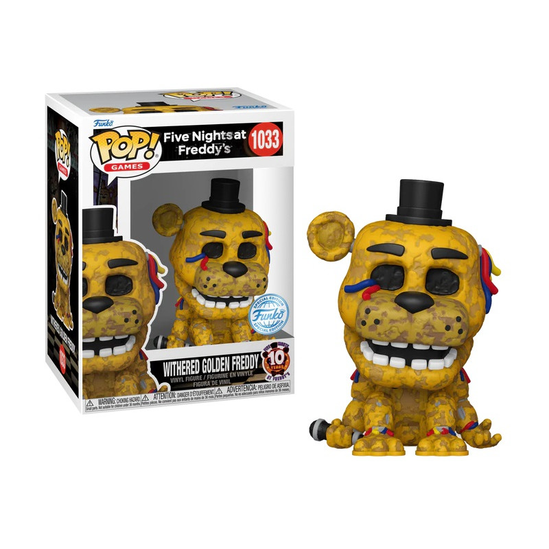 WHITERED GOLDEN FREDDY / FIVE NIGHTS AT FREDDYS / FIGURINE FUNKO POP / EXCLUSIVE SPECIAL EDITION