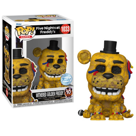 WHITERED GOLDEN FREDDY / FIVE NIGHTS AT FREDDY'S / FIGURINE FUNKO POP / EXCLUSIVE SPECIAL EDITION