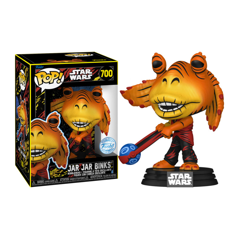 JAR JAR BINKS AVEC BOULE BOOMA RETRO / STAR WARS EPISODE 1 / FIGURINE FUNKO POP / EXCLUSIVE SPECIAL EDITION