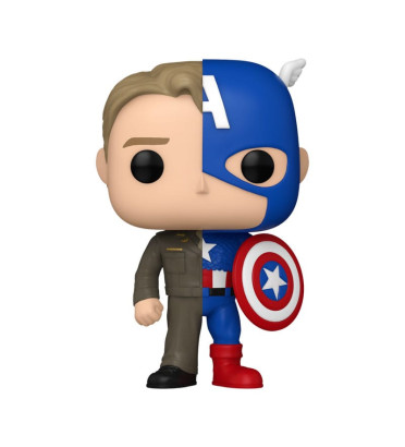 SPLIT STEVE ROGERS/CAPTAIN AMERICA / MARVEL / FIGURINE FUNKO POP