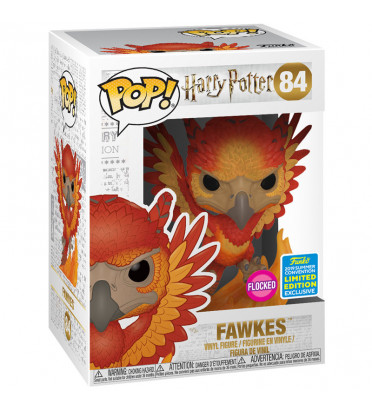 FAWKES FLOCKED / HARRY POTTER / FIGURINE FUNKO POP / EXCLUSIVE SDCC 2019
