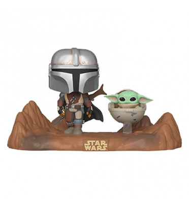 THE MANDALORIAN WITH THE CHILD / STAR WARS MOVIE MOMENTS / FIGURINE FUNKO POP