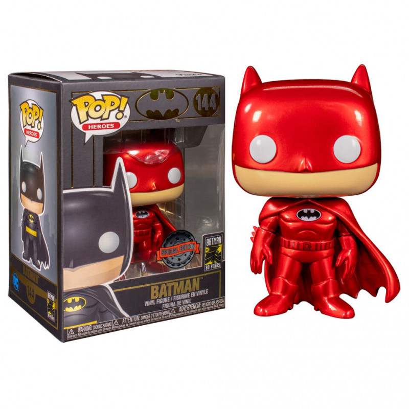 Figurine Batman Red Metallic Batman Funko Pop Heroes 144 Exclusive Spécial Edition