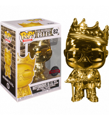 NOTORIOUS BIG WITH CROWN GOLD CHROME / NOTORIOUS BIG / FIGURINE FUNKO POP / EXCLUSIVE SPECIAL EDITION
